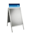 A Stands with Snapframes Classic 33 with logopanel, sharp corners CL33SHALP