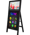A-stand with LCD and backlit labeling board