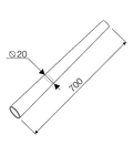 Tube end - Sketch with dimensions Tube end - Sketch with dimensions