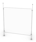 Přepážka kotvená do stropu a pultu OP4 - 990 x 900 mm Přepážka kotvená do stropu a pultu OP4 - 990 x 900 mm