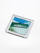 Plastic cashtray with a glass plate for coins FOCUS 2