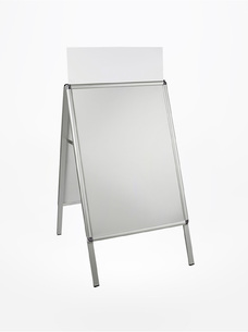 A Stand with Snapframe Classic 25 with logopanel, plastic corners CL25PGALP A Stand with Snapframe Classic 25 with logopanel, plastic corners CL25PGALP