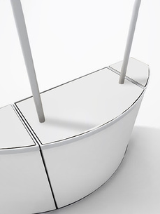 Pracovní deska (PROMO ROTONDO Plus), bílá