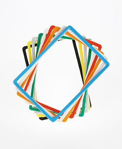 Color plastic frame RA, format A5 - green Color plastic frame RA, format A5 - green