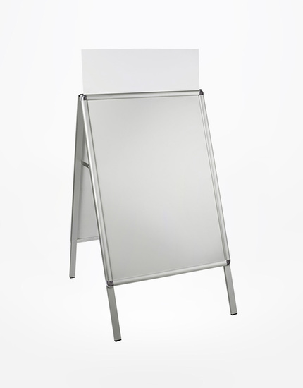 A Stand with Snapframe Classic 25 with logopanel, plastic corners CL25PGALP A Stand with Snapframe Classic 25 with logopanel, plastic corners CL25PGALP
