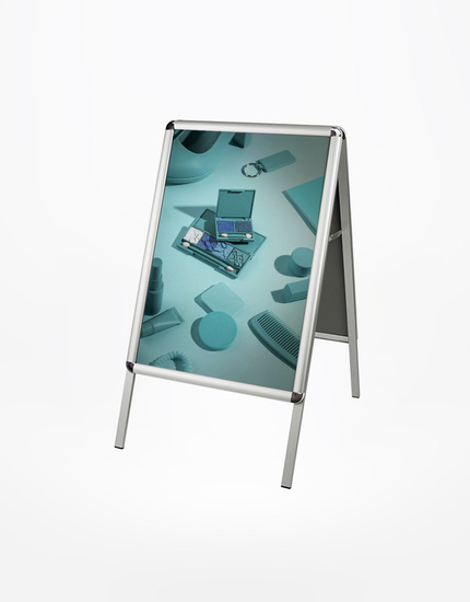 A Stand with Snapframe Classic 33, plastic corners CL33PGA/B2, 500 x 700 mm