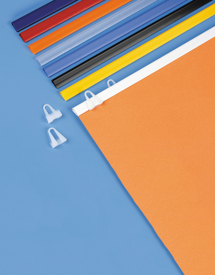 Black, clear or coloured Poster Rails 340-1B