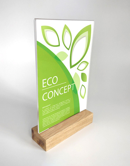 Dřevěný menu stojánek na leták WT/A6N - Formát A6