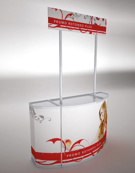 Plastový promostolek PROMO ROTONDO PLUS, bez brandingu
