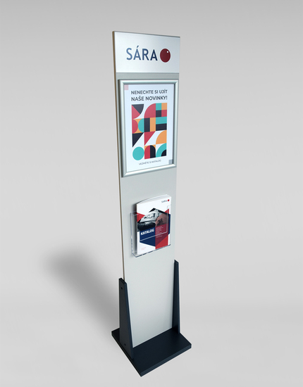 Podlahový stojan na letáky ITOWER400