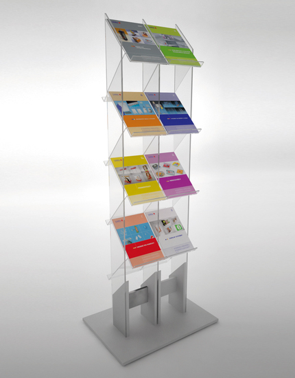 Podlahový stojan na letáky ZIG-ZAG/2D16A4