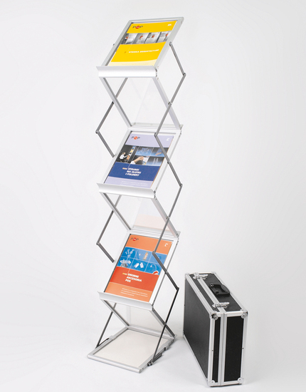 Podlahový stojan na letáky ZIG-ZAG LITE