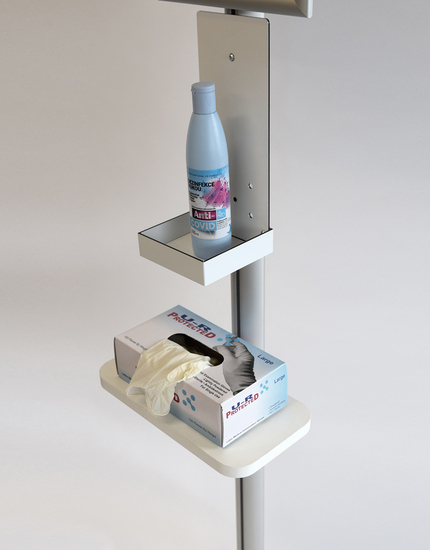 Shelf for nitrile gloves
