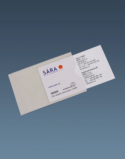 Self-adhesive business-card pocket BCP