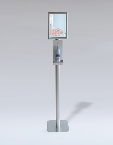 Stojan na dezinfekci s rámečkem A4